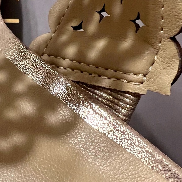 Ann Taylor Liv Perforated Block Heeled Sandals - Picture 5 of 7